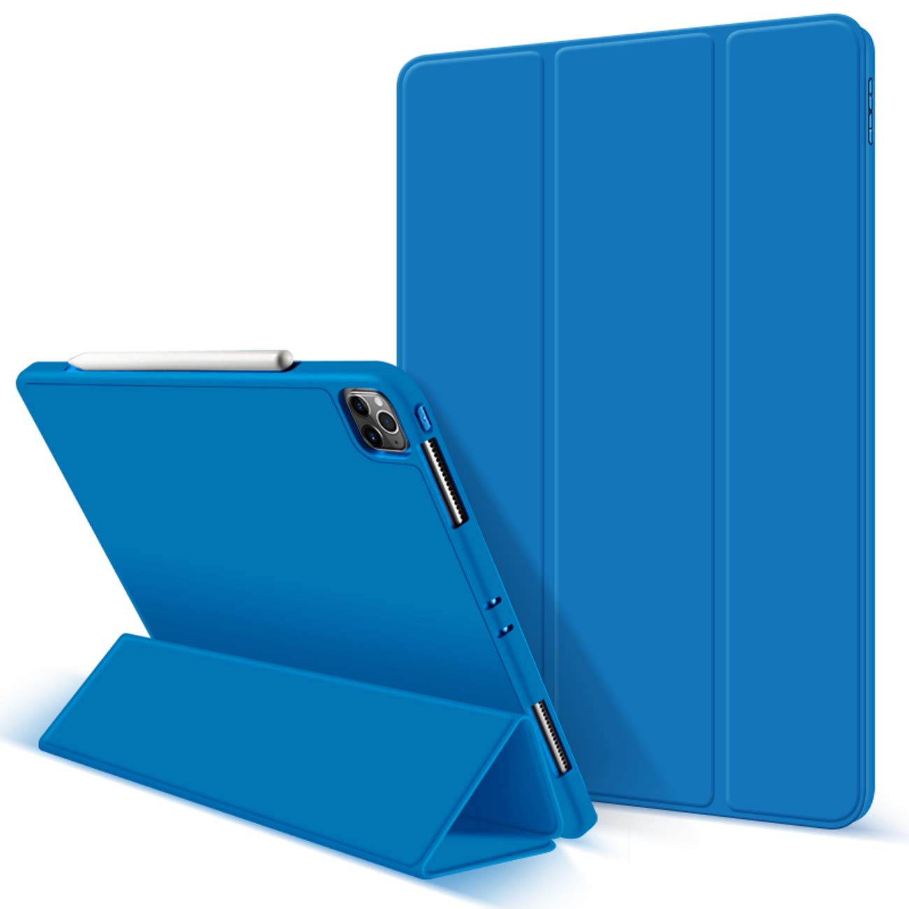  12.9 2020 Case Magnetic Tri-fold Tablet Case with Pencil Holder