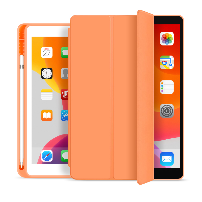Fashion Soft TPU With Pencil Holder Tablet Case Cover For iPad 10.2 7th 8th 9th Generation