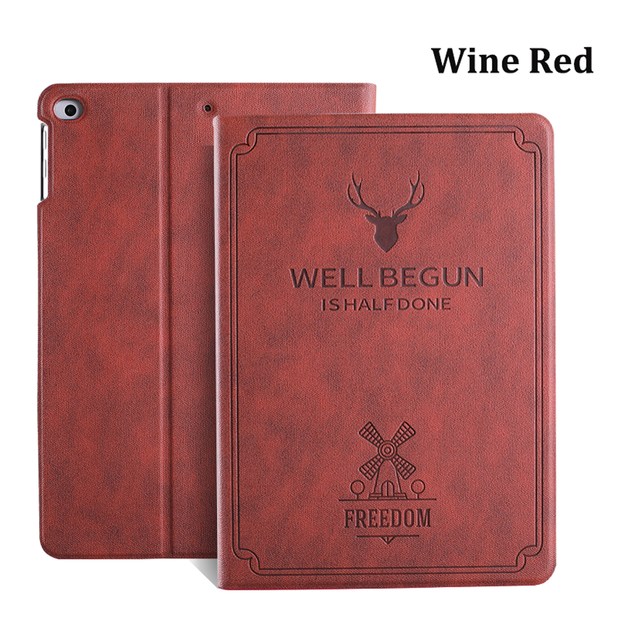 PU leather Cover & Case deer pattern logo customized version tablet cover for iPad Mini4 5