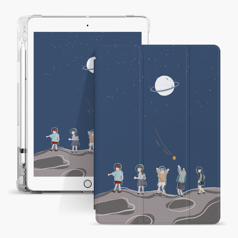 Transparent Air Sac Pencil Cartoon Kids Custom Case for Apple iPad Mini 5 Cover 