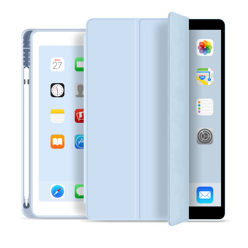 Smart Wake Pencil Case Tri Fold Soft TPU For ipad Mini5