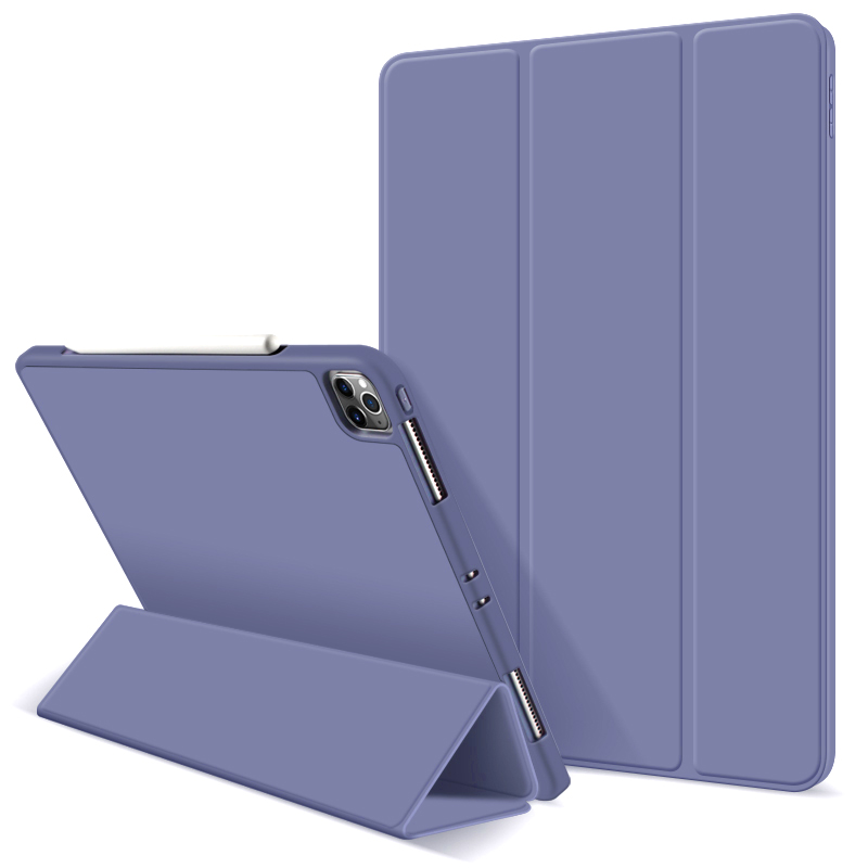 New Soft Silicone Case for iPad 2021 Pro 11 Slim Lightweight Smart Shell Stand Cover
